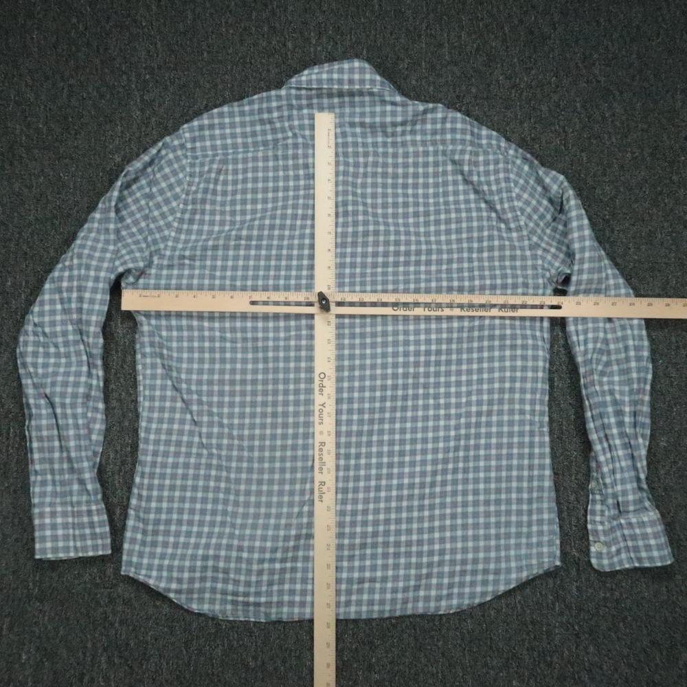 Faherty Shirt Mens Extra Large Blue Ventura Plaid Button Lightweight Long Sleeve - Picture 4 of 7